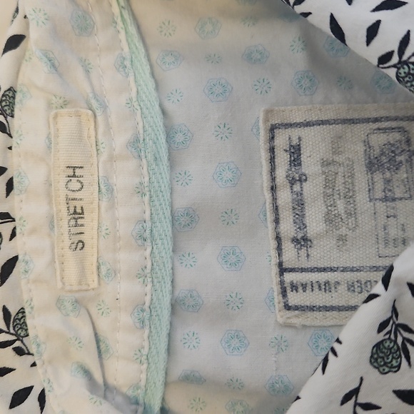 Alexander Julian Black and White Floral Men's Shirt - Picture 8 of 8